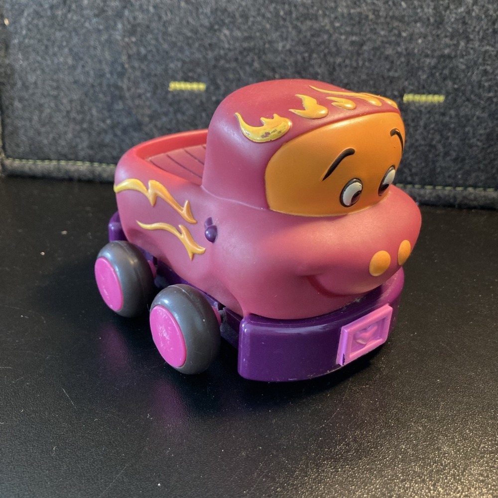 B. Toys Wheeee-ls Pull-Back Toy Car Purple with Flames 1-2 Year Tested And Works